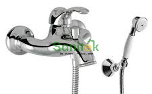 Смеситель для ванны Tres Monoclasic 5421700201 (бронза) с душевым гарнитуром 282343 фото