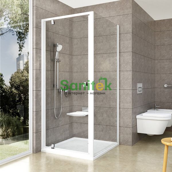 Душевая кабина Ravak Pivot PDOP1+PPS 90x80 (03G70100Z1+90G40100Z1) белый профиль/хром/стекло Transparent 279700 фото