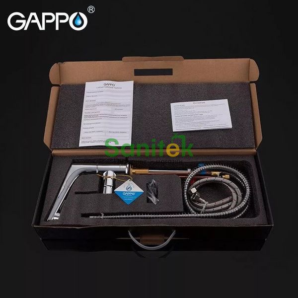 Смеситель для кухни Gappo G1299 с душем (хром) 927139 фото
