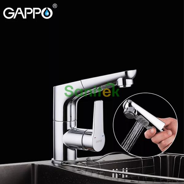 Змішувач для кухні Gappo G1299 з душем (хром) 927139 фото
