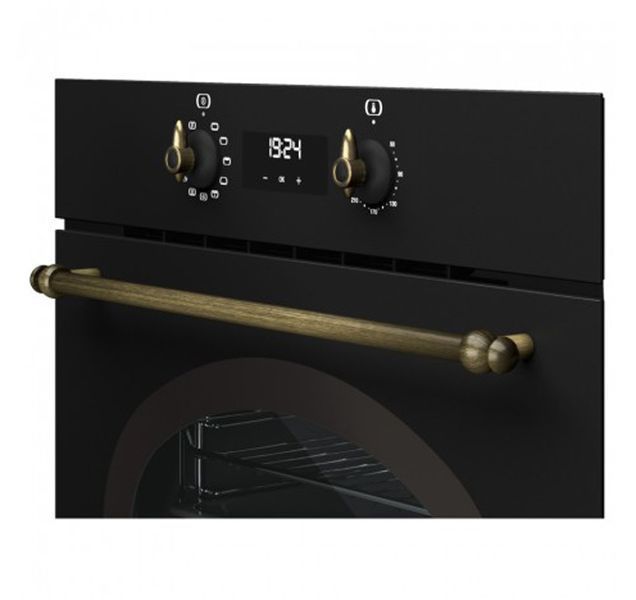 Духовой шкаф электрический Teka HRB 6400 AT (111010014) чёрный ручки латунь 342287 фото