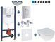 Комплект инсталляции Grohe Rapid SL 3884000G с унитазом Geberit Selnova Rimfree 501.750.00.1 с сиденьем Duroplast Soft Close
