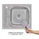 Кухонна мийка Lidz 6050-R Satin 0,6 мм (LIDZ6050R06SAT) накладна права 384985 фото 3