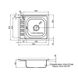 Кухонна мийка Lidz 6050-R Satin 0,6 мм (LIDZ6050R06SAT) накладна права 384985 фото 2