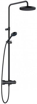 Душова система Kludi Logo Dual Shower System 6808239-00 з термостатом (чорний матовий) 547894 фото