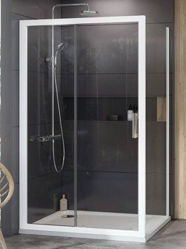 Душевая кабина Ravak 10&deg; 10DP2+10PS 110x100 (0ZVD0100Z1+9UVA0100Z1) белый профиль/прозрачное стекло 279540 фото