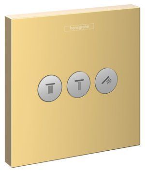 Переключающий вентиль Hansgrohe ShowerSelect 15764990 на 3 потребителя (золото) 540724 фото
