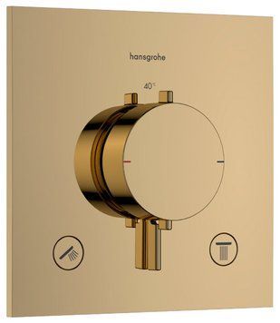 Змішувач для ванни та душу Hansgrohe Ecostat Comfort E 33711990 прихованого монтажу з термостатом (золото) 988994 фото