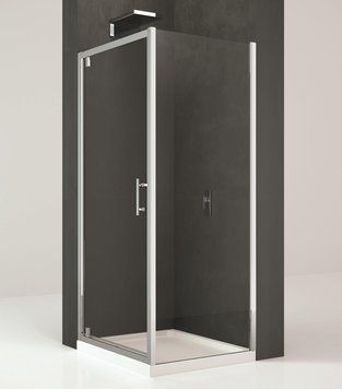 Душевая кабина Novellini Kali 80x80 (KALIG76-1B+KALIF78-1B) профиль серебристый/стекло прозрачное 305416 фото