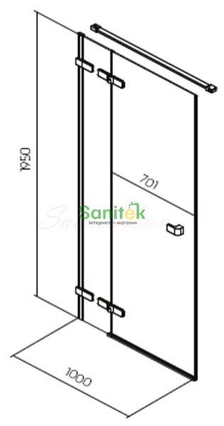 Душові двері Kolo Next 100 (HDSF10222003R) сріблястий профіль/скло прозоре Reflex (права) 153181 фото