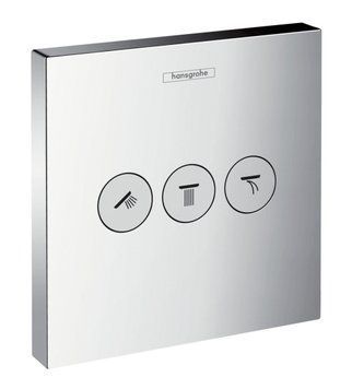 Переключающий вентиль Hansgrohe ShowerSelect 15764000 на 3 потребителя (хром) 119873 фото