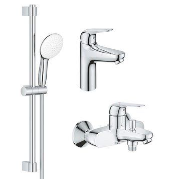 Набор смесителей для ванной комнаты Grohe Euroeco UA123226M0 (хром) 873066 фото