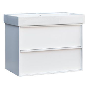 Тумба с умывальником Devit Quadra 85 (083085W) белый 845871 фото