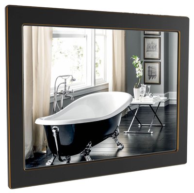 Зеркало для ванной комнаты Аква Родос Беатриче 80 чёрное (АР000000923) патина золото 268569 фото