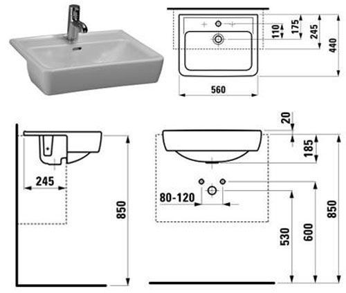Умывальник Laufen Pro 56x44 см (H8129610001041) 162135 фото