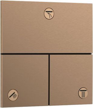Переключающий вентиль Hansgrohe ShowerSelect Comfort E 15573140 на 3 потребителя (бронза) 694211 фото