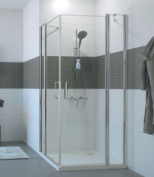 Душевая кабина Huppe Classics 2 80x80 (C23001.069.321) хромированный профиль/стекло прозрачное 272315 фото