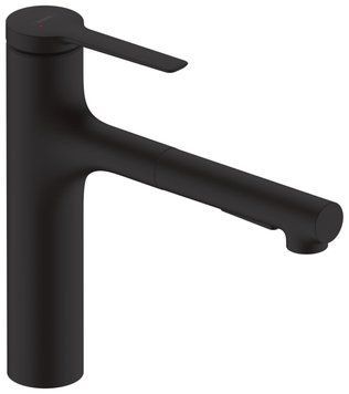 Змішувач для кухні Hansgrohe Zesis M33 160 74801670 з душем 2jet (чорний матовий) 538398 фото