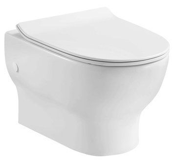Унитаз подвесной Devit Fresh 3120121 с сиденьем Slim soft close quickfix 311910 фото