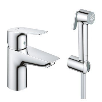 Смеситель для умывальника Grohe Start Edge 23773001 с гигиеническим душем (хром) 553376 фото
