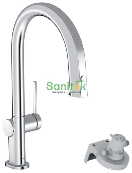 Смеситель для кухни Hansgrohe Aqittura M91 FilterSystem 210 76803000 с душем и подключением питьевой воды (хром) 540752 фото