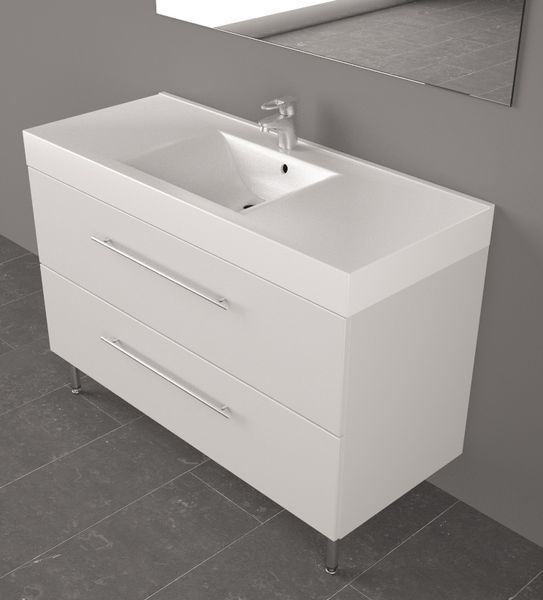 Тумба под умывальник Fancy Marble (Буль-Буль) Barbados 120 (белая) 686687 фото