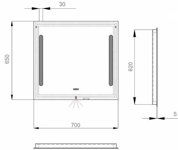 Зеркало для ванной комнаты Sanwerk Lava Stella 70x65см (ZL0000139) 137999 фото