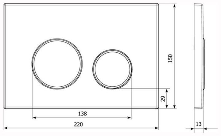 Смывная клавиша Ravak Circle (GPX2240111) черная матовая 710970 фото