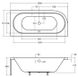 Ванна акрилова Besco Avita 150x75 (WAV-150-NP) без ніжок, права 371288 фото 2