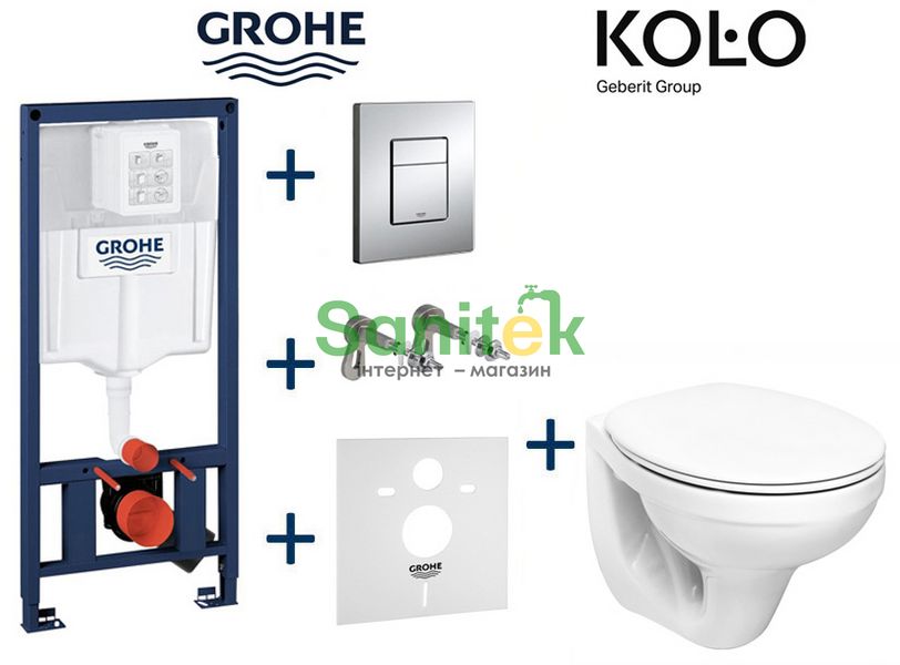 Комплект инсталляции Grohe Rapid SL 38772001 с унитазом Kolo Idol M1310002U с сиденьем Soft Close 304481 фото