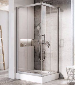 Душевая кабина Ravak X-Point XP3RV2-90x90 (70507925) полированный профиль/стекло Transparent+поддон Modena 90 ST+сифон Basic 90 131006 фото