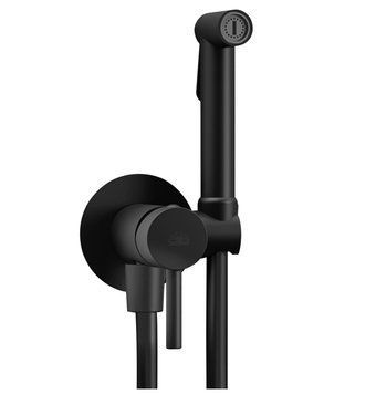 Смеситель с гигиеническим душем Paffoni Tweet Round Mix ZDUP 110 NO скрытого монтажа (чёрный матовый) 313266 фото