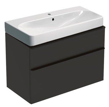 Тумба с умывальником Geberit Smyle Square 90 см (500.354.JK.1/500.251.01.1) лава матовый 538112 фото