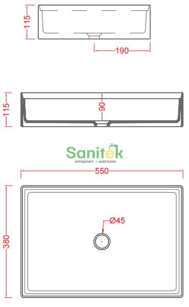 Умивальник ArtCeram Scalino 55x38 см SCL002 23;00 (cohiba) 156422 фото