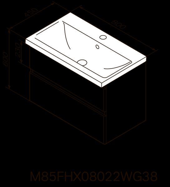 Тумба с умывальником AM.PM X-Joy 80 см (M85-FHX0802-WC0802WG38) белая 421034 фото