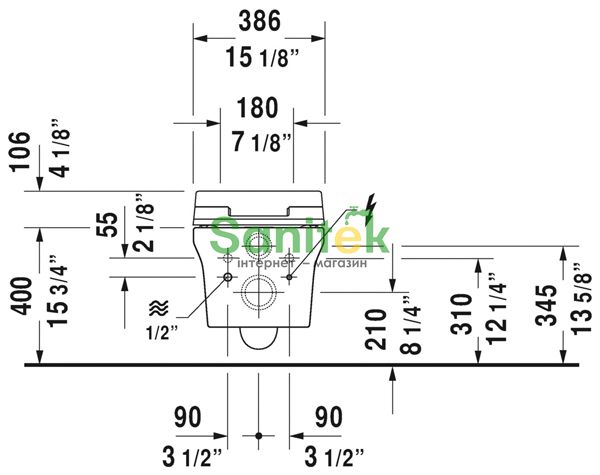 Унитаз подвесной Duravit P3 Comforts SensoWash Rimless 2561590000 132617 фото