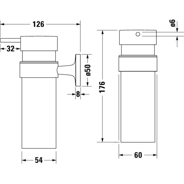 Дозатор для рідкого мила Duravit Starck T 0099354600 (чорний матовий) 412029 фото