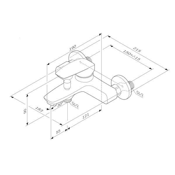 Набор смесителей для ванной комнаты AM.PM Tender F40945A00 (хром) 829995 фото