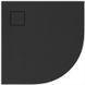 Душевой поддон Cersanit Tako Slim 90x90x4 (Сет B457) полукруглый чёрный матовый + сифон 545177 фото 2