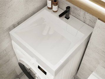 Умывальник Miraggio Tallinn 600x600 мм (0000248) над стиральной машиной 502464 фото