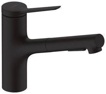 Змішувач для кухні Hansgrohe Zesis M33 150 74803670 з душем 2jet (чорний матовий) 538403 фото