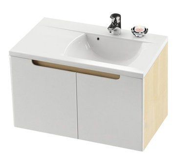 Тумба з умивальником Ravak Classic SDD 800 L (X000001094+XJDL1180000) береза/білий 280585 фото