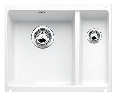 Гранітна мийка Blanco Subline 350/150-U кераміка PuraPlus (523741) білий глянсовий 143319 фото