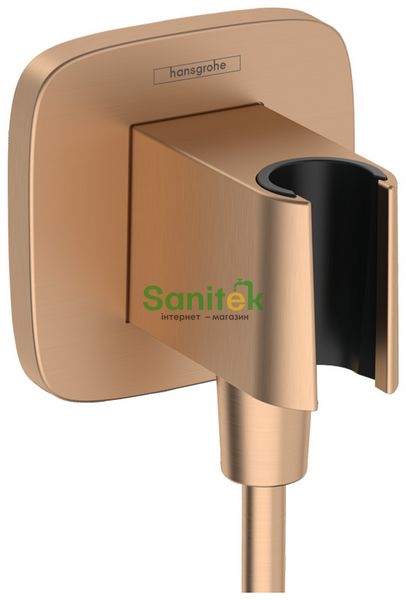 Підключення для душового шлангу Hansgrohe FixFit Q 26887140 з тримачем (бронза матова) 547701 фото