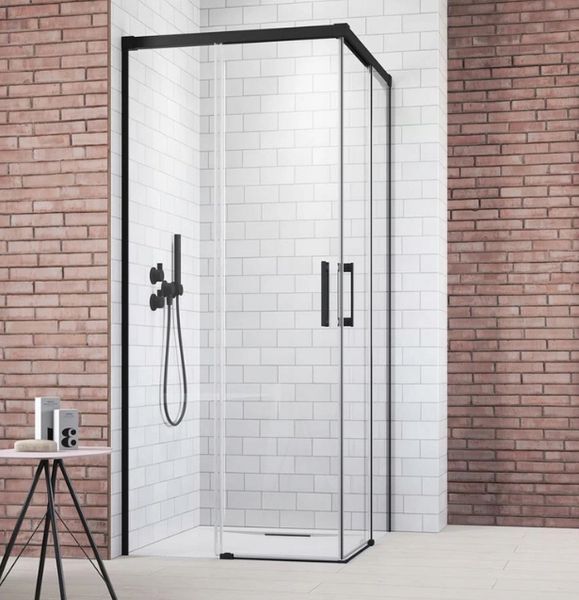 Душова кабіна Radaway Idea Black KDD 110x110 (387063-54-01L+387063-54-01R) чорний профіль/скло прозоре 281913 фото