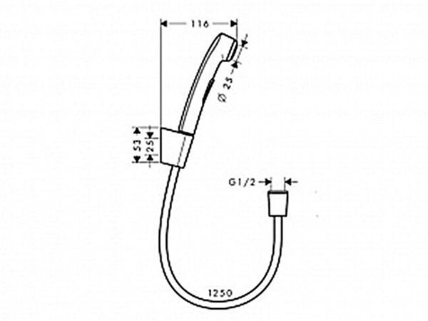 Гигиенический душевой набор Hansgrohe 32129340 (чёрный матовый хром) 271339 фото