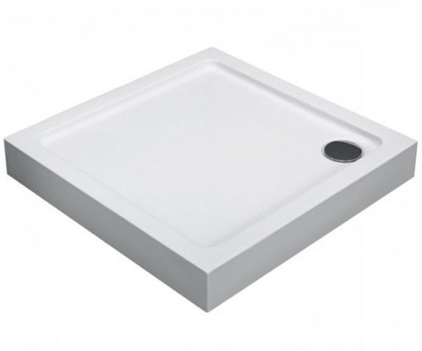 Душова кабіна Eger Heviz 90x90 (599-077/1+599-551/2) профіль хром/скло прозоре з піддоном + сифон 298411 фото