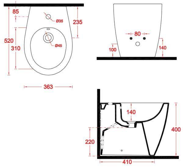 Биде напольное ArtCeram Step STB002 01;00 138400 фото