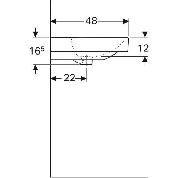 Тумба з умивальником Geberit Smyle Square 90 см (500.354.JR.1/500.251.01.1) темний горіх 538110 фото
