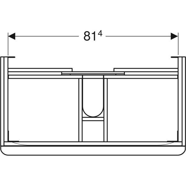 Тумба з умивальником Geberit Smyle Square 90 см (500.354.JR.1/500.251.01.1) темний горіх 538110 фото